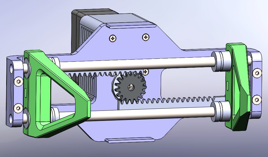 Rack and Pinion Gripper Mechanism. Version 1