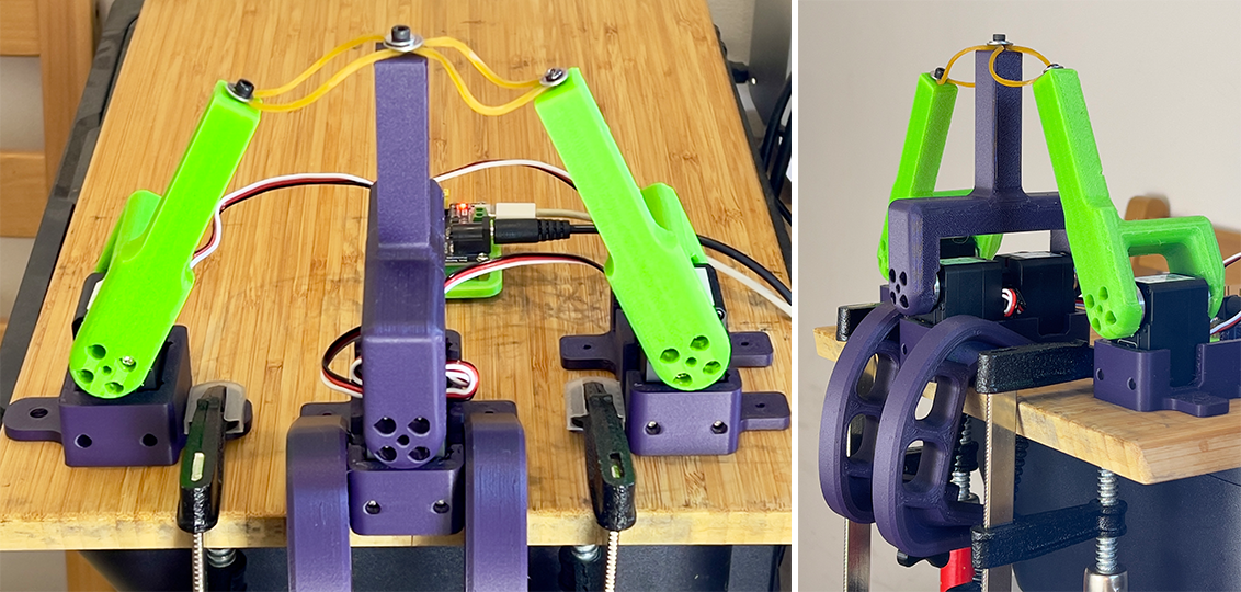Figure 3: Mechanical test stand used for backlash measurements.