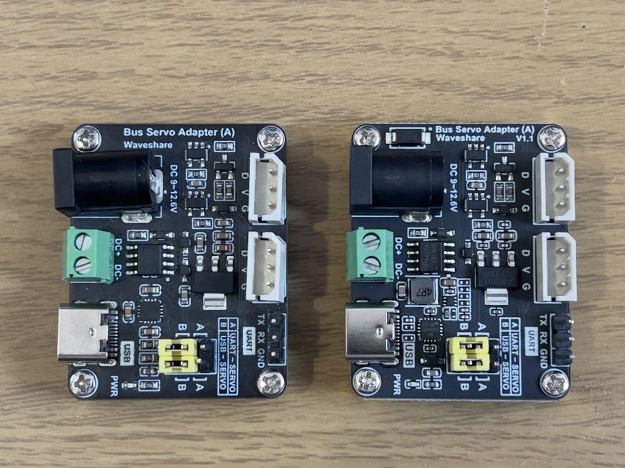 Driver Board revisions — original vs revision 1.1