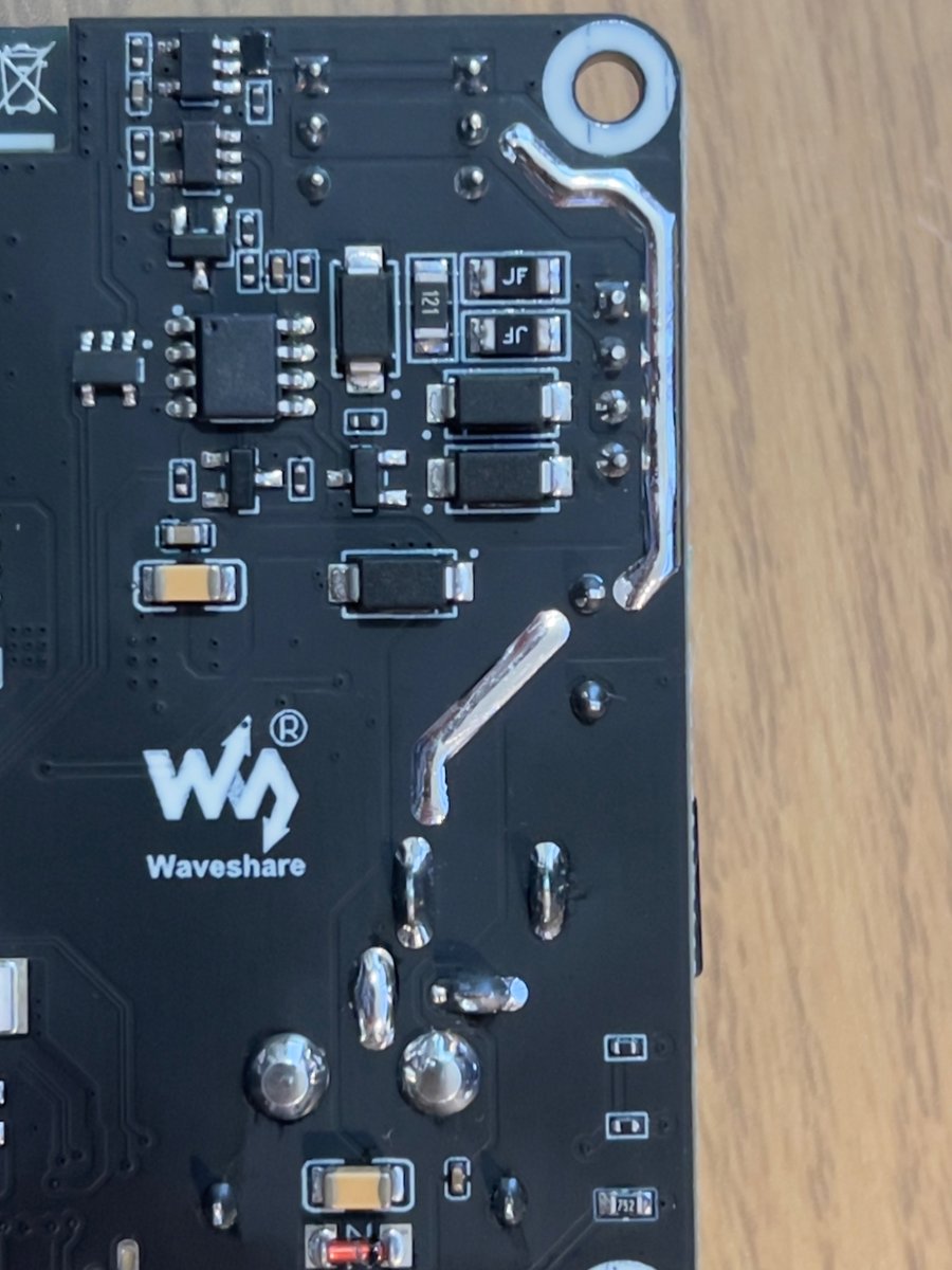 Driver HAT — power-connector area